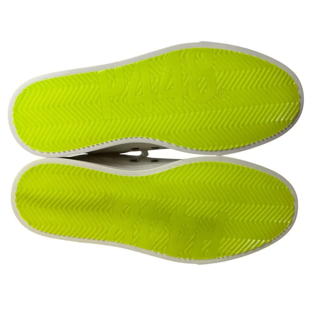 P448 Jack Turtle Sneakers Casual Womens EU37 M US 6.5-7 Leather Faux Fur Lace Up - Picture 12 of 14